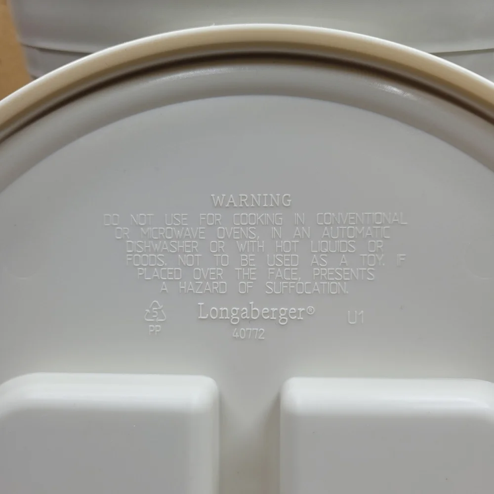 Longaberger Ice Cooler Bucket Basket Insert Cream  40772